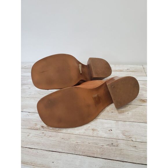 Vintage 90's Y2K Baker Shoes Brown Chunky Platform Slides Sandals Size‎ 8 - Picture 7 of 8